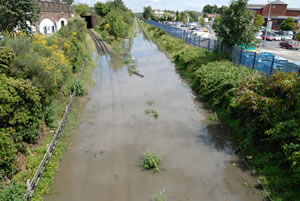 tube track flooded chiswick