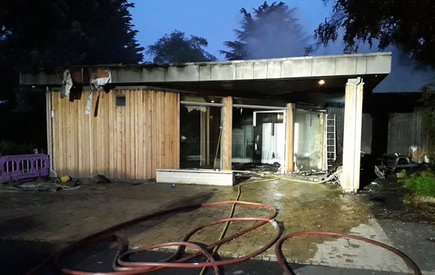 A fire has hit the café at Gunnersbury Park in the early hours of Friday morning