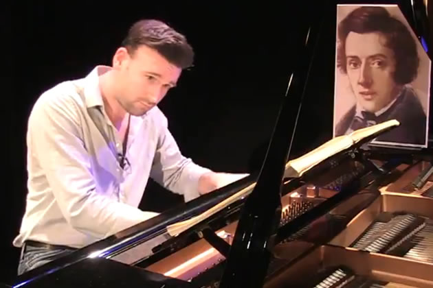 John Paul Ekins with painting of Chopin