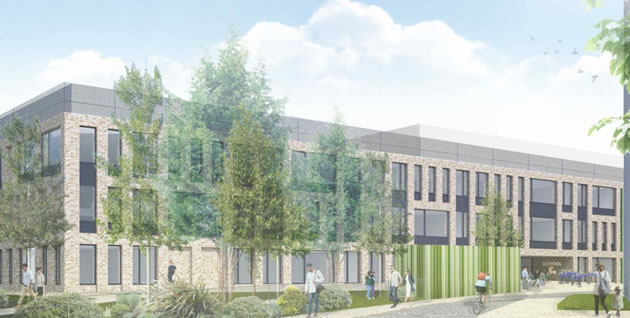 CGI of the planned school in Mortlake from the developer's web site 