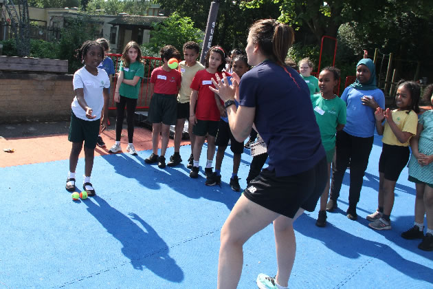 Fi Morris holds active session in the playground