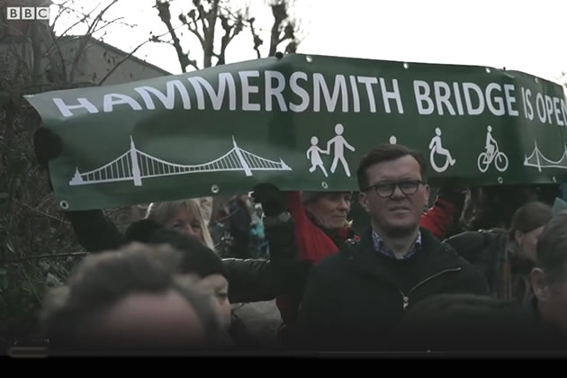 Opponents of a full reopening making their presence felt at the rally 