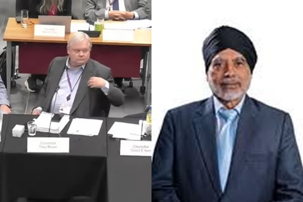 Left: Reform's Cllr Tony Brown. Right: Cllr Darshan Nagi of the Conservatives 