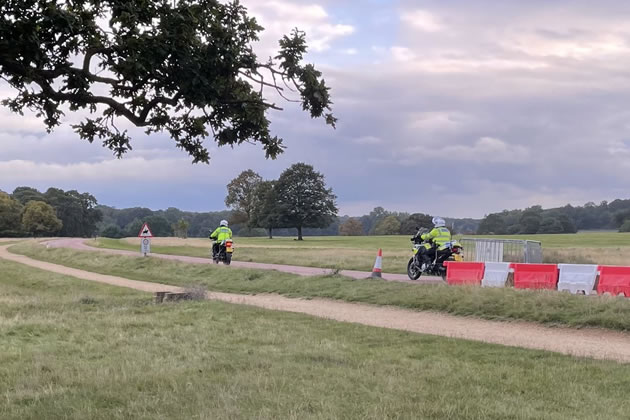 Police patrolling in Richmond Park 